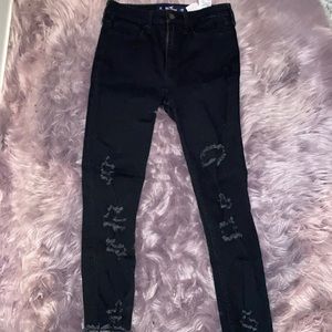High waisted black hollister jeans